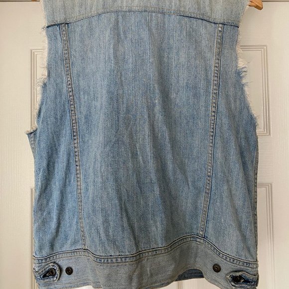 rag & bone/JEAN Distressed Boyfriend Denim Vest - Picture 2 of 3